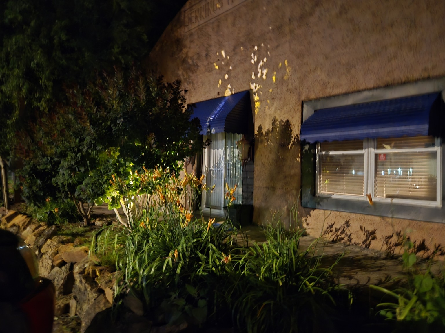 The Jennings Suite exterior at night
